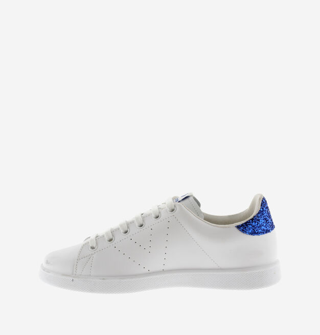 TENIS PIEL & GLITTER COBALTO