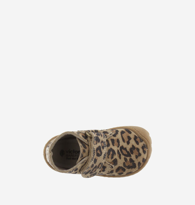 BOSCO TIRA BOTIM BAREFOOT COURO RACHADO LEOPARDO