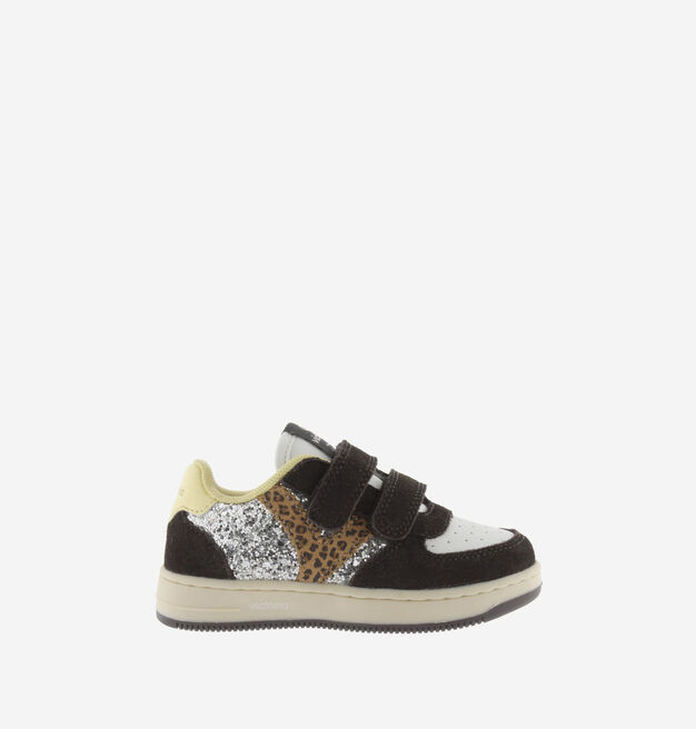 TIEMPO KLETTVERSCHLÜSSE GLITZER/VELOURSLEDER & ANIMAL-PRINT