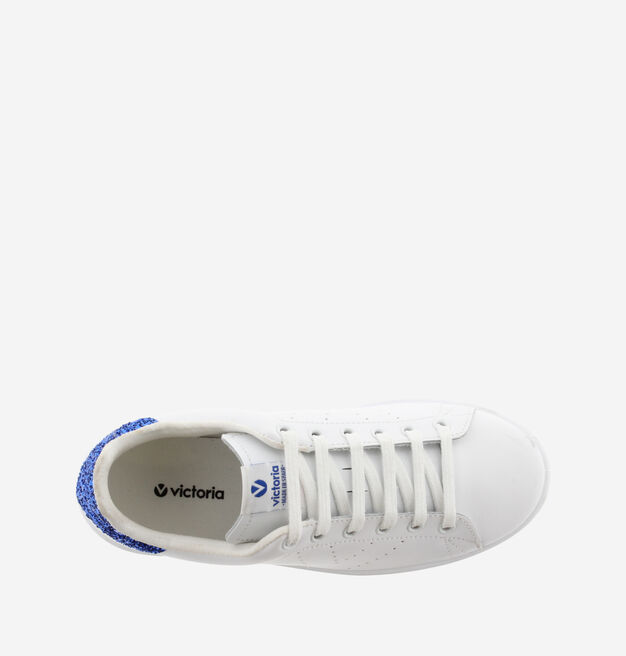 TENIS PIEL & GLITTER COBALTO