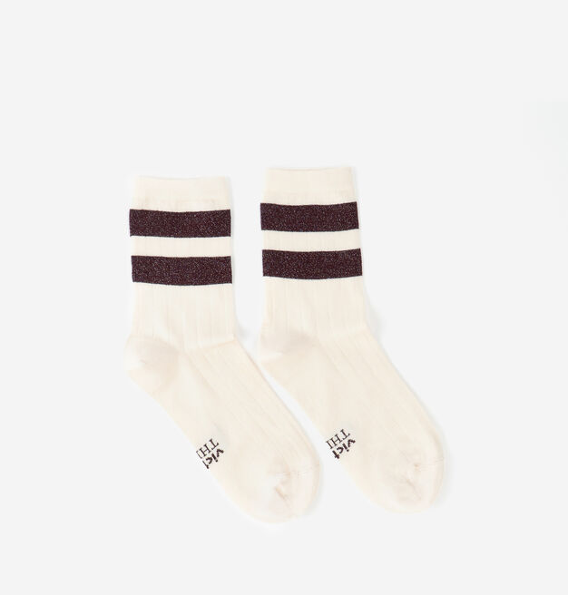 BAUMWOLLE-LUREX-SOCKE