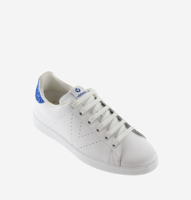 TENIS PIEL & GLITTER COBALTO