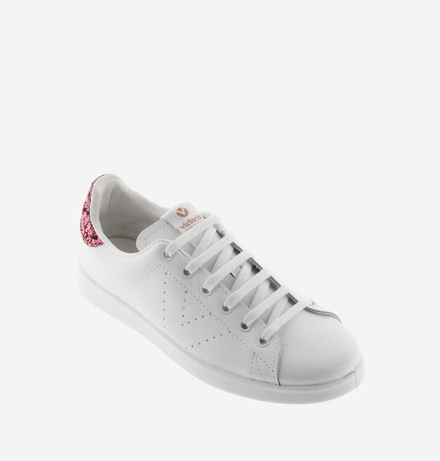 TENIS PIEL & GLITTER HIBISCUS