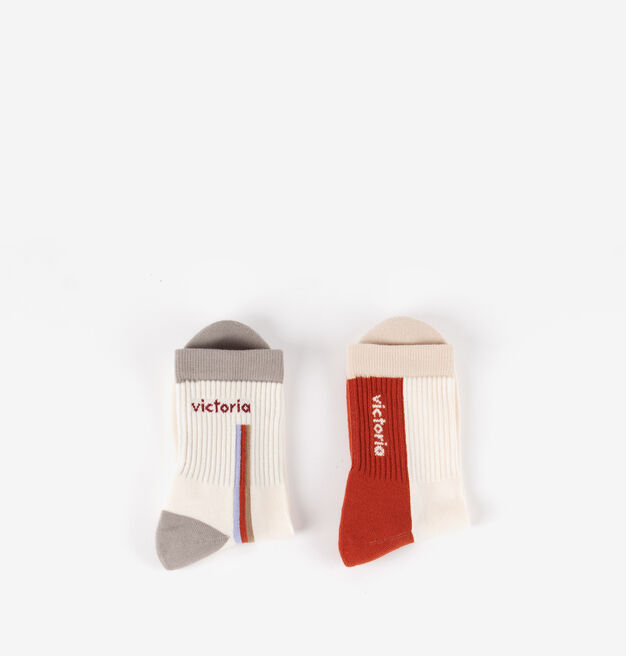 CHAUSSETTES COTON BICOLORES