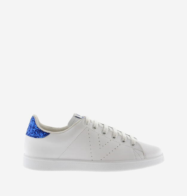 TENIS PIEL & GLITTER COBALTO