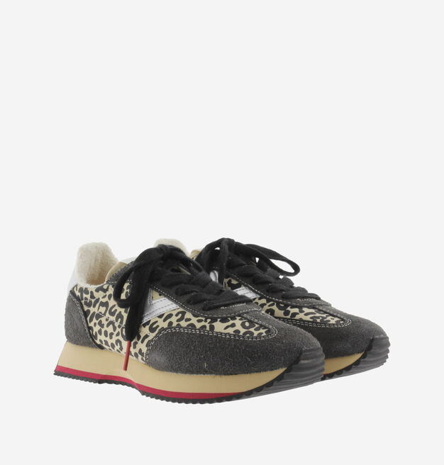 COSMOS ANIMAL PRINT NYLON & SUEDE