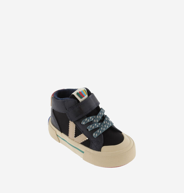 TRIBU STRISCE STIVALETTO EFFETTO PELLE & ELASTICO