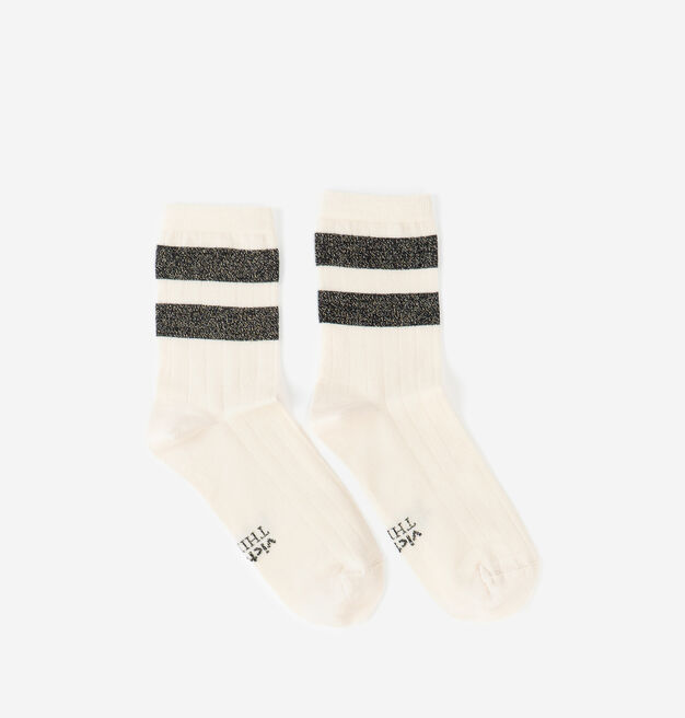 BAUMWOLLE-LUREX-SOCKE