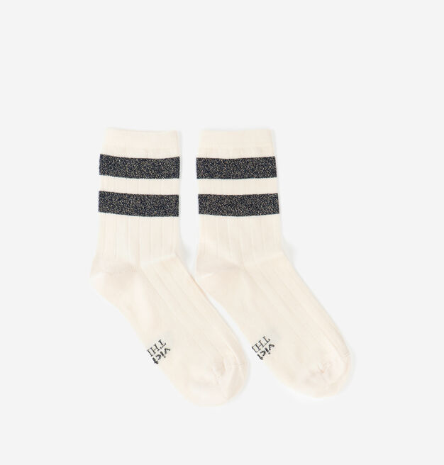 BAUMWOLLE-LUREX-SOCKE