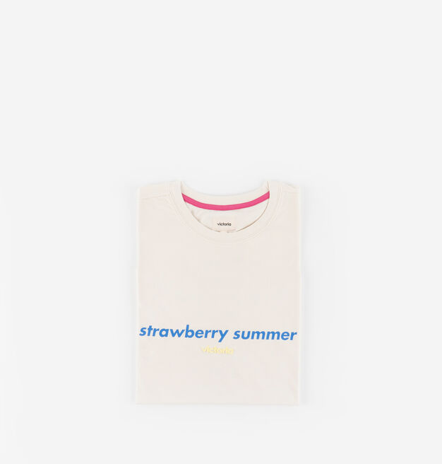 T-SHIRT ALGOD&Atilde;O STRAWBERRY