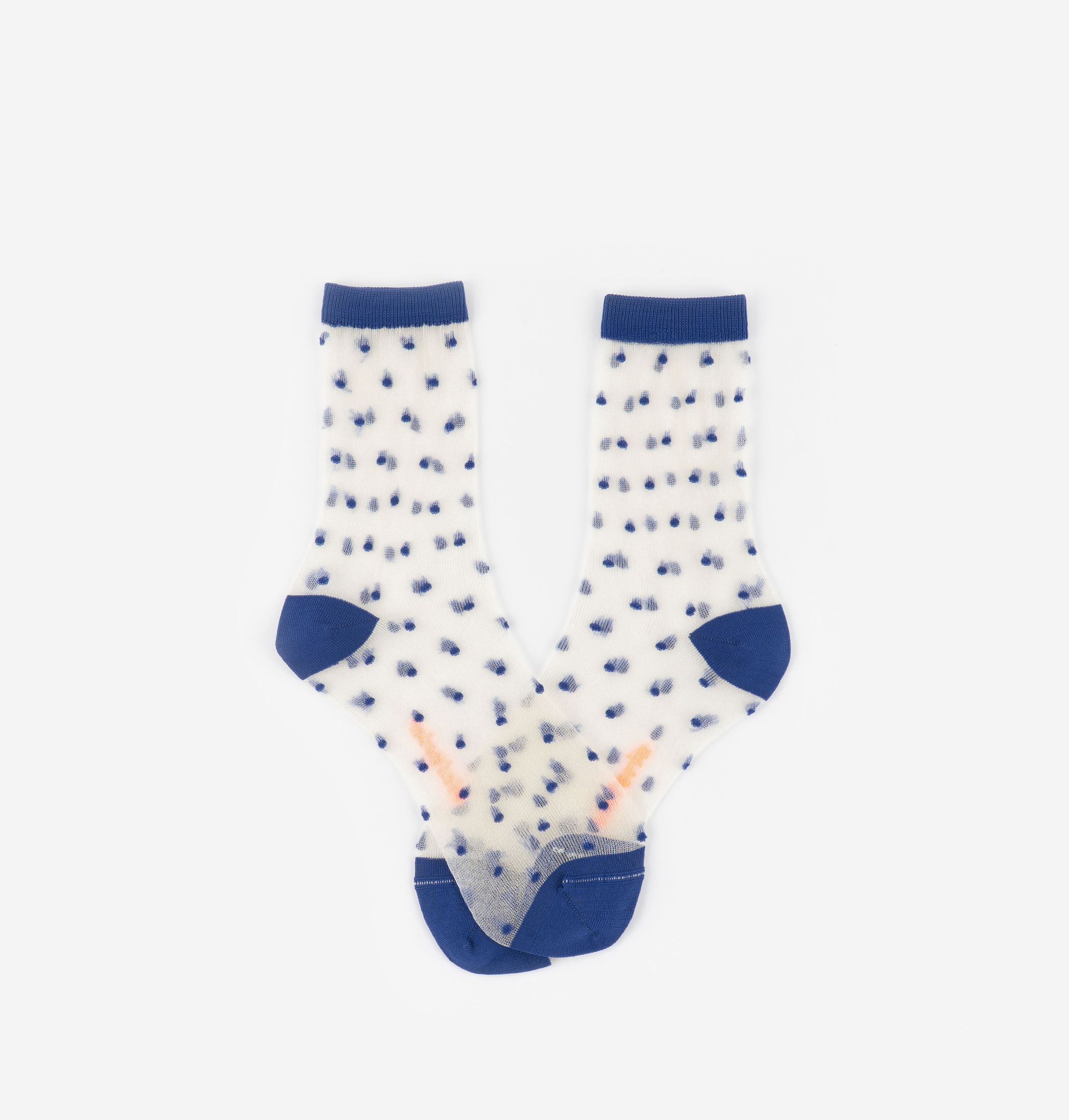 MEIA TRANSPARENTE BOLINHAS