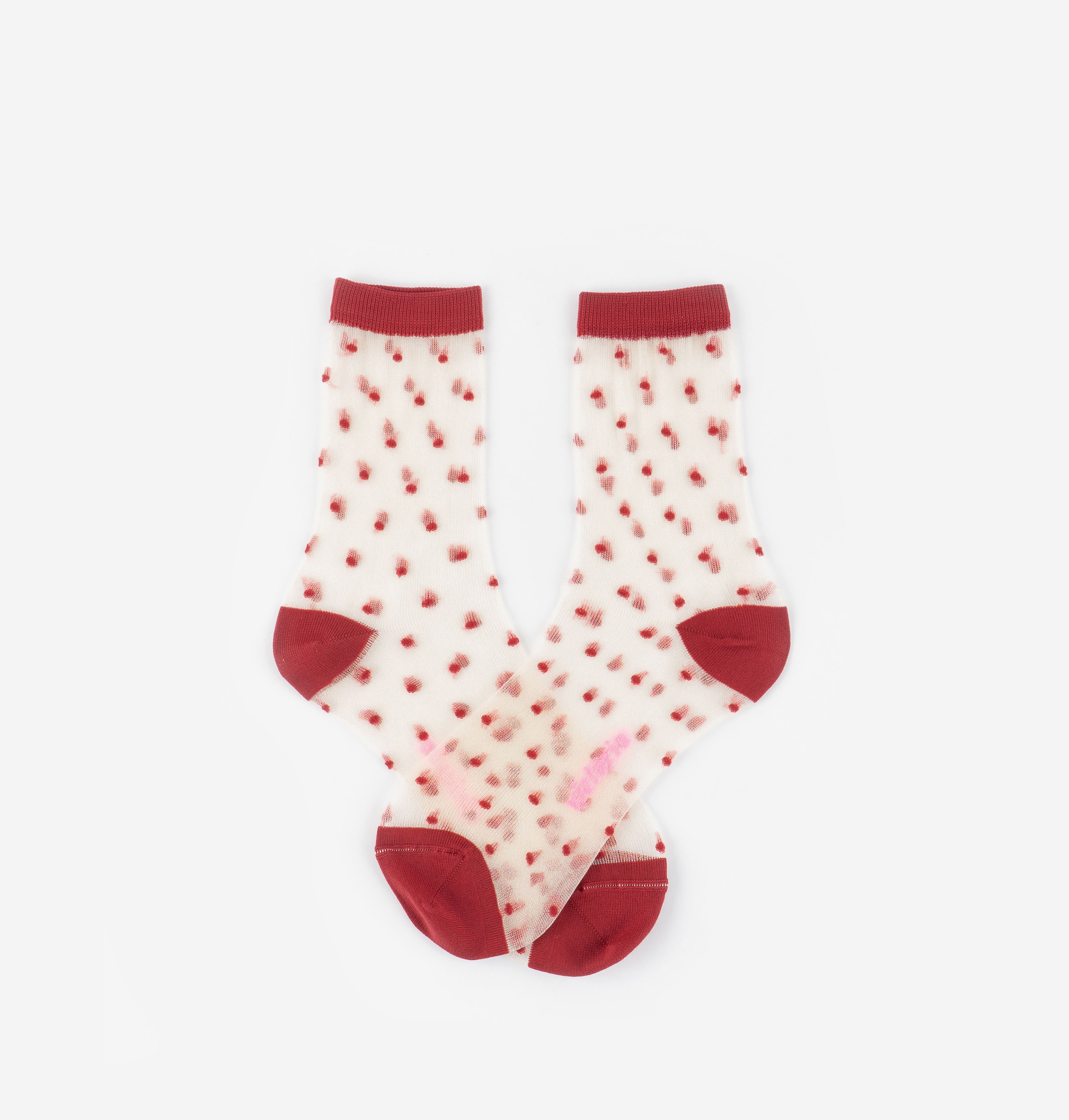 MEIA TRANSPARENTE BOLINHAS